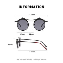 Load image into Gallery viewer, mimiyou SteamPunk Hollow Round Sunglasses Men Retro Alloy Sunglasses Women Glasses Brand UV400 Eyeglasses Shades