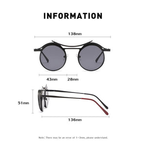 mimiyou SteamPunk Hollow Round Sunglasses Men Retro Alloy Sunglasses Women Glasses Brand UV400 Eyeglasses Shades