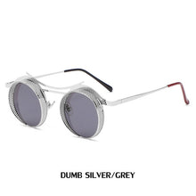 Load image into Gallery viewer, mimiyou SteamPunk Hollow Round Sunglasses Men Retro Alloy Sunglasses Women Glasses Brand UV400 Eyeglasses Shades