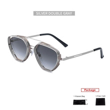 Load image into Gallery viewer, mimiyou SteamPunk Hollow Triangle Sunglasses Men Retro Alloy Sunglasses Women Glasses Brand UV400 Eyeglasses Shades