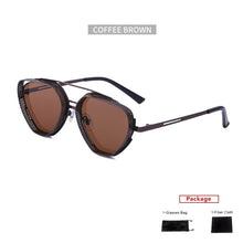 Load image into Gallery viewer, mimiyou SteamPunk Hollow Triangle Sunglasses Men Retro Alloy Sunglasses Women Glasses Brand UV400 Eyeglasses Shades