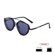Load image into Gallery viewer, mimiyou SteamPunk Hollow Triangle Sunglasses Men Retro Alloy Sunglasses Women Glasses Brand UV400 Eyeglasses Shades