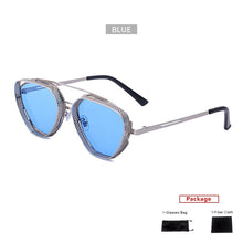 Load image into Gallery viewer, mimiyou SteamPunk Hollow Triangle Sunglasses Men Retro Alloy Sunglasses Women Glasses Brand UV400 Eyeglasses Shades