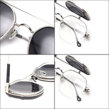 Load image into Gallery viewer, Steampunk Flips Up Sunglasses Women Vintage Polarized Sunglasses Men Sun Glasses Women Brand UV400 Eyeglasses Shades