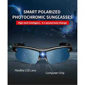 minc/0.1 second photochromic sunglasses polarized sports men's sunglasses smart retro driving glasses