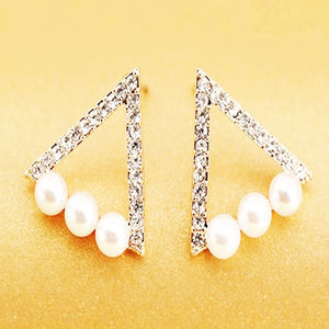 mujer moda jewelry earring Jewelry Korean version of the new creative sales of alloy pearl earrings pendientes oorbellen