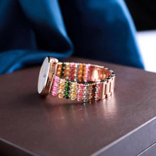Load image into Gallery viewer, natural garnet/tourmaline stone bracelet &amp; 33mm watch DIY jewelry for woman waterproof watch for summer beach wholesale !
