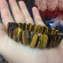 Carica l'immagine nel visualizzatore di Gallery, natural tiger eye stone beads bracelet natural gemstone bangle fine jewelry for woman for gift wholesale