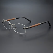 Carica l&#39;immagine nel visualizzatore di Gallery, Occhiali senza montatura di marca montatura da uomo montatura per occhiali miopia ottica montatura per occhiali da vista maschile montatura per donna 