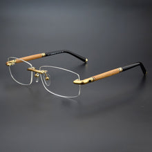 Carica l&#39;immagine nel visualizzatore di Gallery, Occhiali senza montatura di marca montatura da uomo montatura per occhiali miopia ottica montatura per occhiali da vista maschile montatura per donna 
