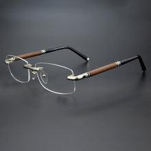 Carica l&#39;immagine nel visualizzatore di Gallery, Occhiali senza montatura di marca montatura da uomo montatura per occhiali miopia ottica montatura per occhiali da vista maschile montatura per donna 