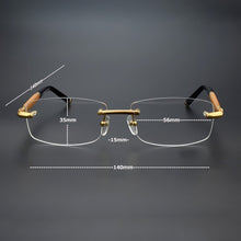 Carica l&#39;immagine nel visualizzatore di Gallery, Occhiali senza montatura di marca montatura da uomo montatura per occhiali miopia ottica montatura per occhiali da vista maschile montatura per donna 