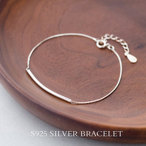 new Real. 925 -Sterling -Silver-Jewelry lucky Bar /ARCH chain bracelet 925 sterling silver GTLS299