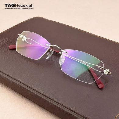 Ultra-light brand rimless glasses frame women prescription myopia optical glasses frame women's eye glasses frames for women