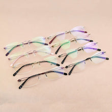 Load image into Gallery viewer, Ultra-light brand rimless glasses frame women prescription myopia optical glasses frame women&#39;s eye glasses frames for women
