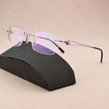 Load image into Gallery viewer, Ultra-light brand rimless glasses frame women prescription myopia optical glasses frame women&#39;s eye glasses frames for women