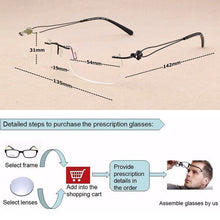 Load image into Gallery viewer, Ultra-light brand rimless glasses frame women prescription myopia optical glasses frame women&#39;s eye glasses frames for women