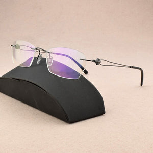 Ultra-light brand rimless glasses frame women prescription myopia optical glasses frame women's eye glasses frames for women