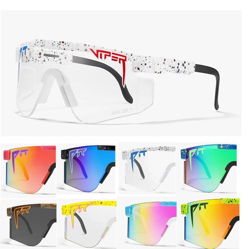 WOMEN FOR men sport goggle 2023  BRAND Mirrored Green lens pit viper Sunglasses tr90 frame uv400 protection with case