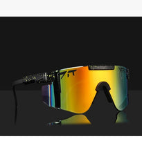 Load image into Gallery viewer, WOMEN FOR men sport goggle 2023  BRAND Mirrored Green lens pit viper Sunglasses tr90 frame uv400 protection with case