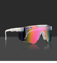 Load image into Gallery viewer, WOMEN FOR men sport goggle 2023  BRAND Mirrored Green lens pit viper Sunglasses tr90 frame uv400 protection with case