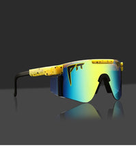 Load image into Gallery viewer, WOMEN FOR men sport goggle 2023  BRAND Mirrored Green lens pit viper Sunglasses tr90 frame uv400 protection with case