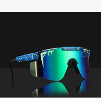 Load image into Gallery viewer, WOMEN FOR men sport goggle 2023  BRAND Mirrored Green lens pit viper Sunglasses tr90 frame uv400 protection with case