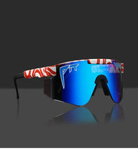 Load image into Gallery viewer, WOMEN FOR men sport goggle 2023  BRAND Mirrored Green lens pit viper Sunglasses tr90 frame uv400 protection with case