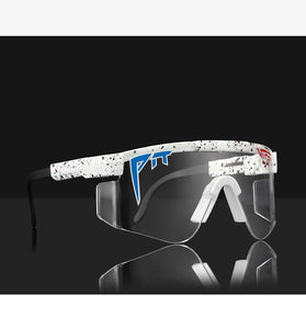 WOMEN FOR men sport goggle 2023  BRAND Mirrored Green lens pit viper Sunglasses tr90 frame uv400 protection with case