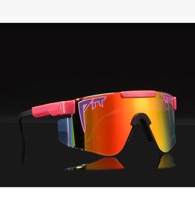 WOMEN FOR men sport goggle 2023  BRAND Mirrored Green lens pit viper Sunglasses tr90 frame uv400 protection with case