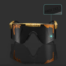 Load image into Gallery viewer, WOMEN FOR men sport goggle 2023  BRAND Mirrored Green lens pit viper Sunglasses tr90 frame uv400 protection with case