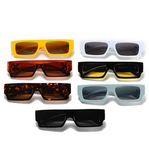 arrival 2022 futuristic off white sunglasses women men uv400 brand designer blue yellow leopard retro oculos de sol feminino