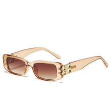 Load image into Gallery viewer, 2022 futuristic rectangle bb logo sunglasses women men uv400 brand designer black pink leopard small oculos de sol