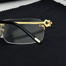 Load image into Gallery viewer, frameless Square Glasses Frame men Retro Brand eyeglasses frame women myopia computer spectacle frames Vintage designer nerd