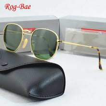 Load image into Gallery viewer, glass Hexagon Glasses  sunglasses Men Women Mens designer masculine classic Female Mirror Eyewear Sun glasses Driving