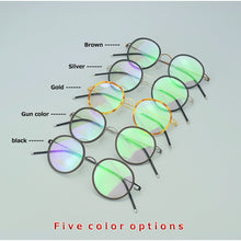Load image into Gallery viewer, nerd spectacles retro round glasses TAG Brand titanium glasses frame men women Myopia prescription eyeglasses oculos de grau