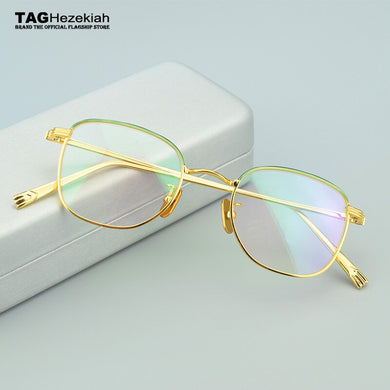 pure titanium glasses frame men myopia computer glasses women 2023 Brand retro prescription eyeglasses oculos de grau nerd