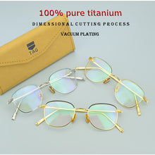 Load image into Gallery viewer, pure titanium glasses frame men myopia computer glasses women 2023 Brand retro prescription eyeglasses oculos de grau nerd
