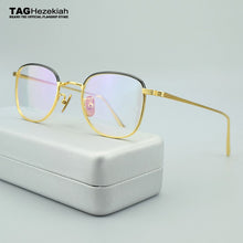Load image into Gallery viewer, pure titanium glasses frame men myopia computer glasses women 2023 Brand retro prescription eyeglasses oculos de grau nerd