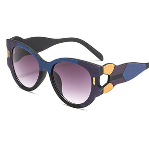 trend individual character sunglasses women 2023  big frame designer cat eye glasses Female lady rave festival