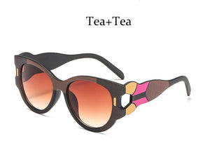 trend individual character sunglasses women 2023  big frame designer cat eye glasses Female lady rave festival