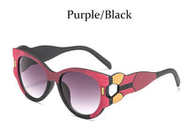 Carica l&#39;immagine nel visualizzatore di Gallery, trend individual character sunglasses women 2023  big frame designer cat eye glasses Female lady rave festival