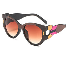 Carica l&#39;immagine nel visualizzatore di Gallery, trend individual character sunglasses women 2023  big frame designer cat eye glasses Female lady rave festival