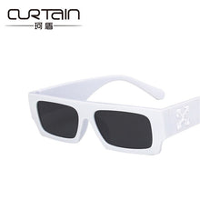 Carica l'immagine nel visualizzatore di Gallery, off white logo sunglasses women men 2022 trending products rectangle high quality driving glass vintage oculos de sol masculino