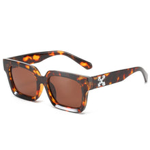 Load image into Gallery viewer, off white logo sunglasses women men 2022 trending products rectangle high quality driving glass vintage oculos de sol masculino