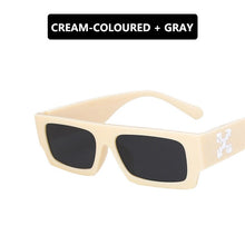 Carica l'immagine nel visualizzatore di Gallery, off white logo sunglasses women men 2022 trending products rectangle high quality driving glass vintage oculos de sol masculino