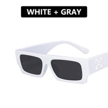 Carica l'immagine nel visualizzatore di Gallery, off white logo sunglasses women men 2022 trending products rectangle high quality driving glass vintage oculos de sol masculino