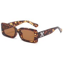 Load image into Gallery viewer, off white rectangle sunglasses women men uv400 2022 trending products ladies fashion sun glasses vintage oculos de sol feminino