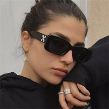 Load image into Gallery viewer, off white rectangle sunglasses women men uv400 2022 trending products ladies fashion sun glasses vintage oculos de sol feminino