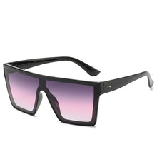 Carica l&#39;immagine nel visualizzatore di Gallery, Occhiali da sole quadrati oversize da donna flat top da uomo 2023 tonalità da donna retrò Designer di marca Occhiali oculos UV400 